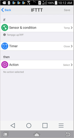 start of IFTTT skylight event action sequence